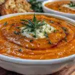 Kürbissuppe mit knusprigem Salbei - featured image