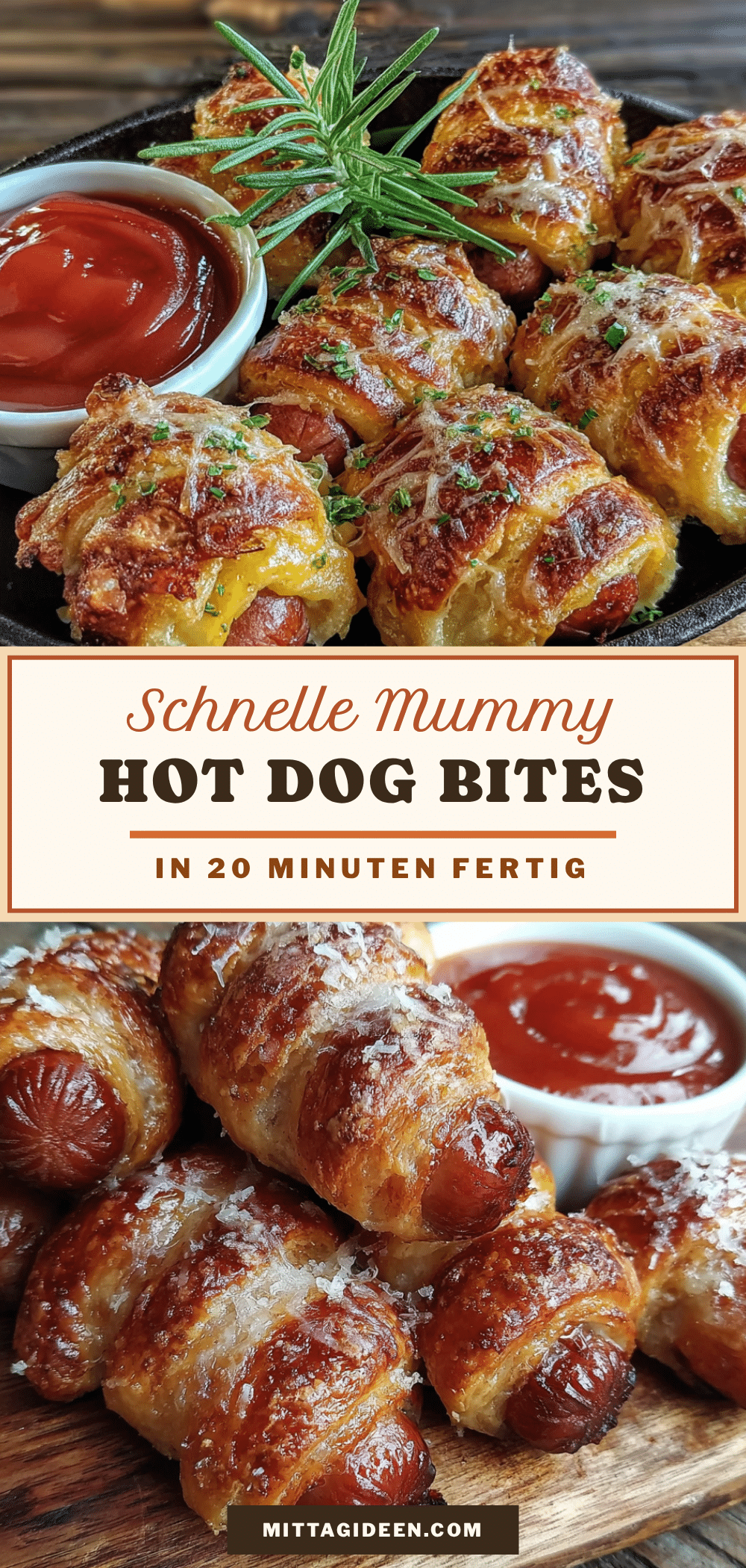 Mummy Hot Dog Bites recipe