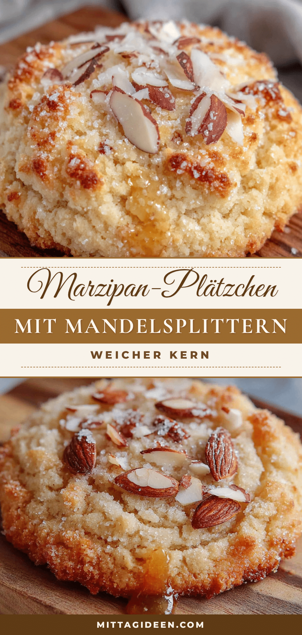 Marzipan-Plätzchen mit weichem Kern recipe